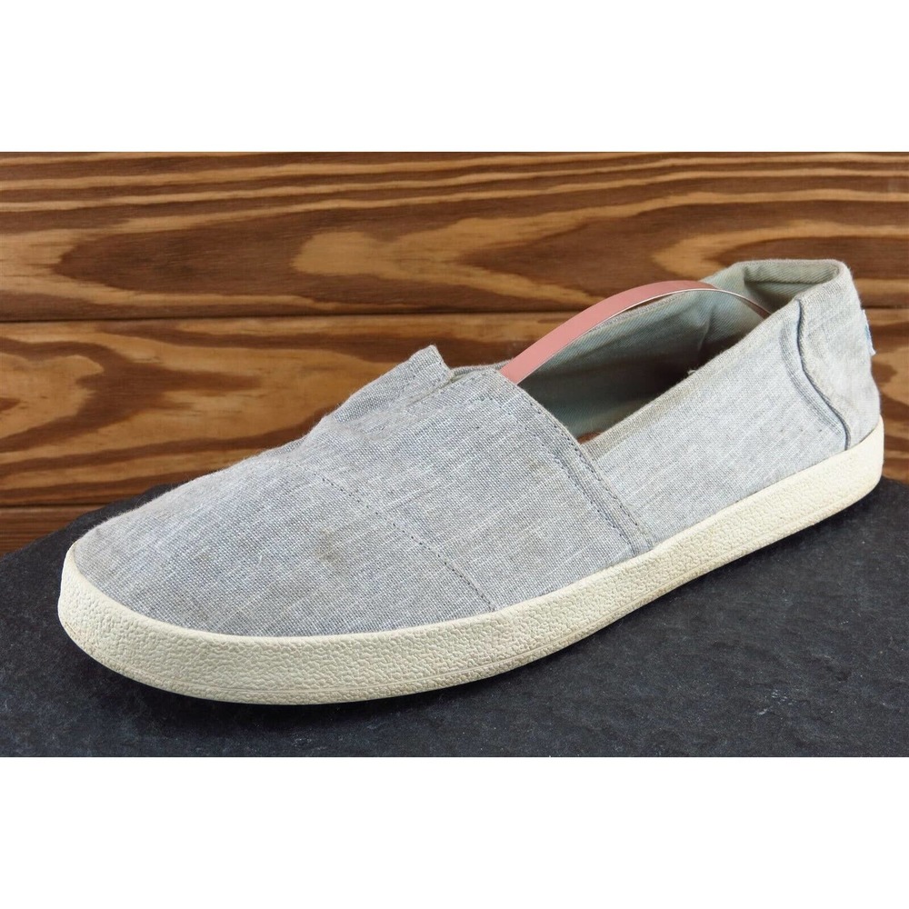 Toms Size 10 M Gray Loafer Shoes Fabric Women‎ 10012997